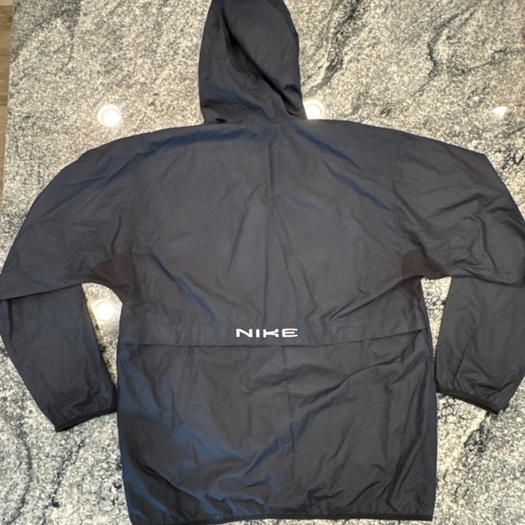 Vtg Nike‎ Jacket Men's Large Black Half Zip Hoodie 90s Retro Swoosh Logo Vented - Picture 9 of 12